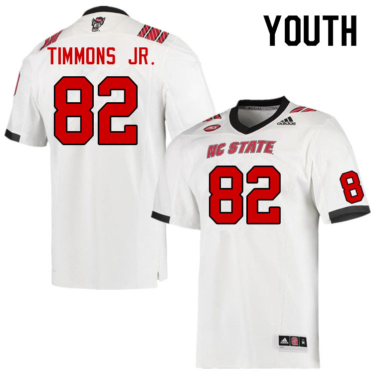 Youth #82 Terrell Timmons Jr. NC State Wolfpack College Football Jerseys Sale-White
